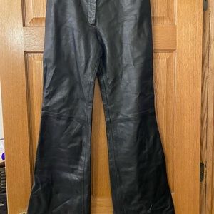 French Connection 100% Leather Flare Pants. Size 4